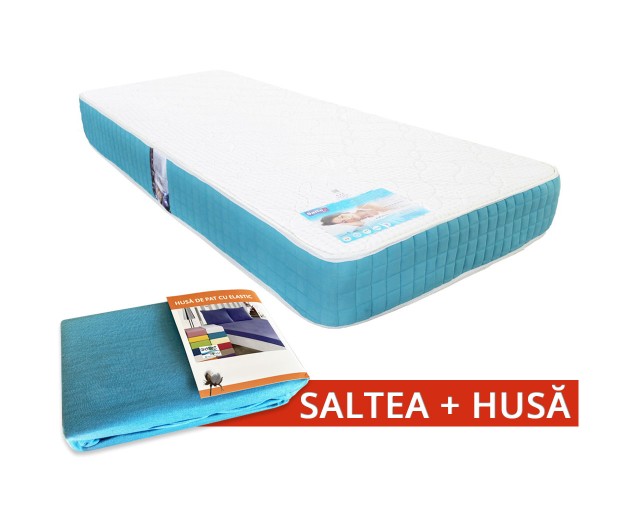 Set Saltea Memory Foam Saltex 900x2000 + Husa cu elastic